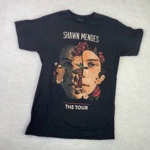 Women's Shawn Mendes The Tour 2019 Black Band T-Shirt Size SMALL